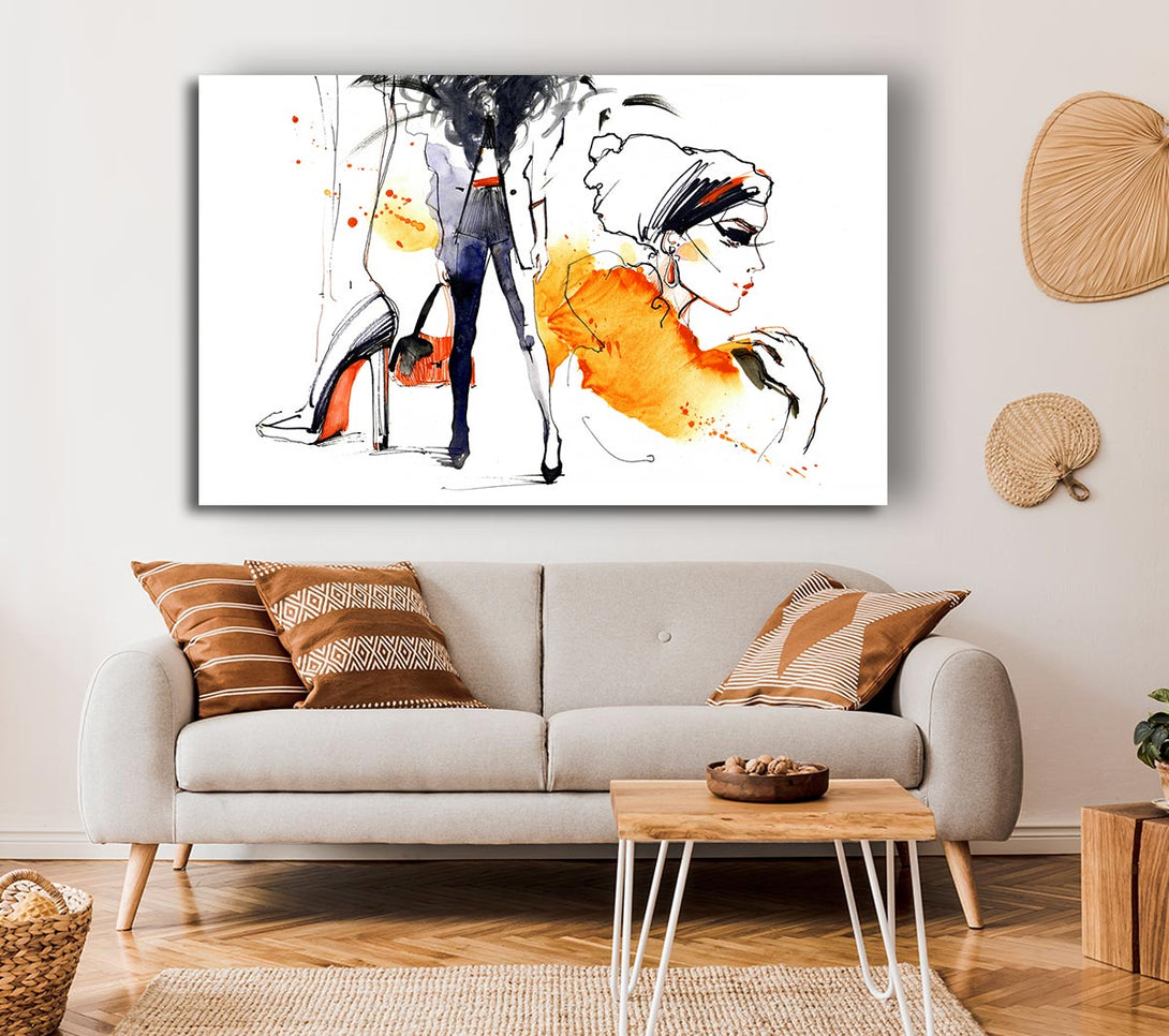 Picture of Shoes Bag Done Canvas Print Wall Art
