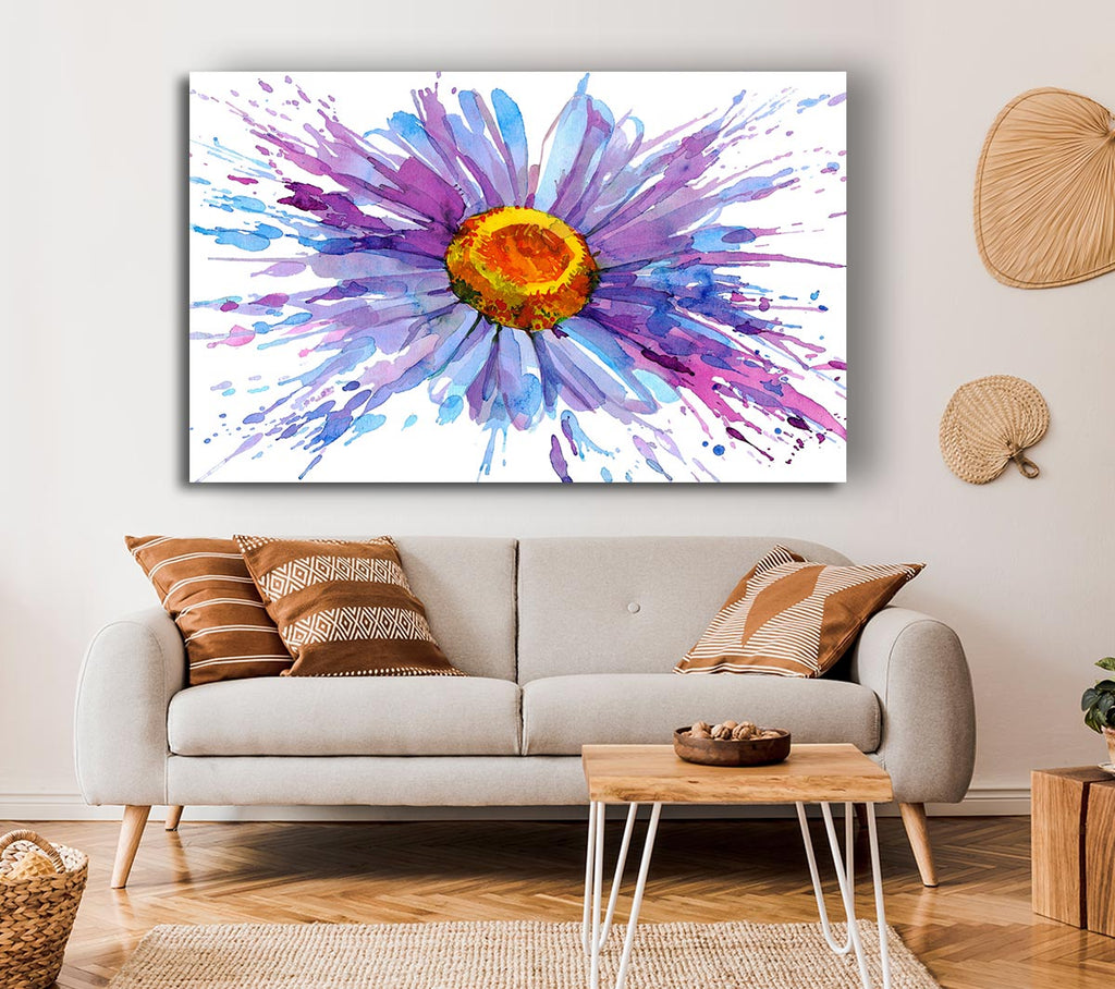 Picture of Daisy Splash Canvas Print Wall Art