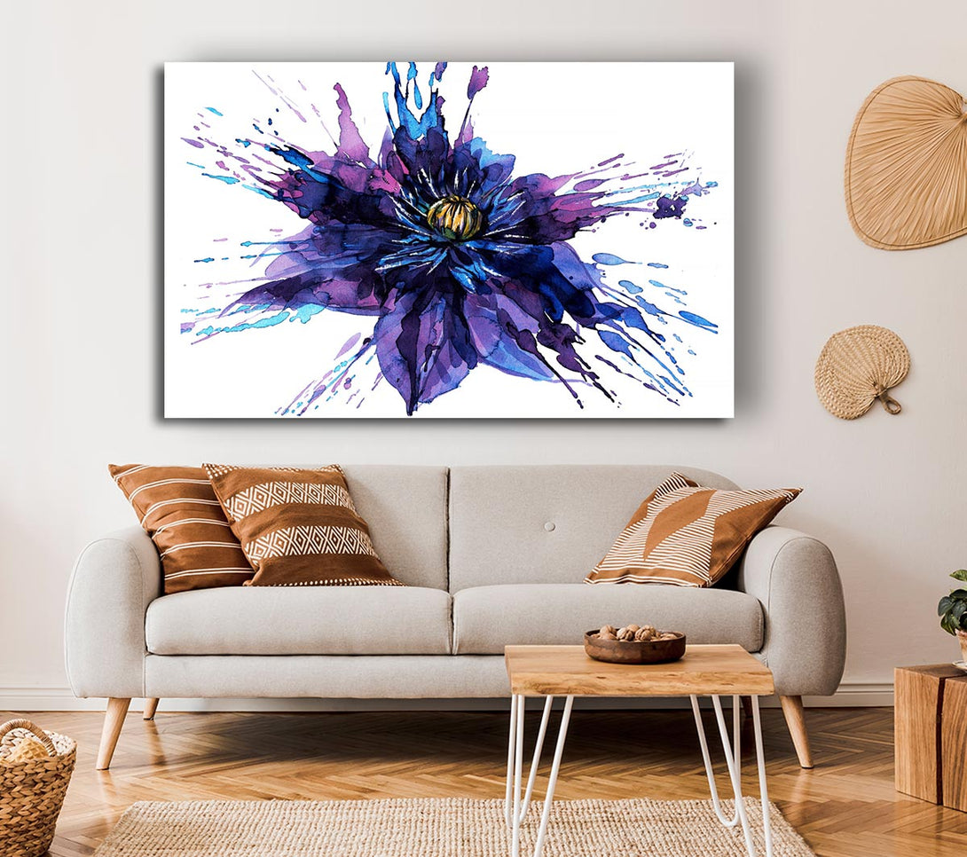 Picture of Water Lily Splash Canvas Print Wall Art