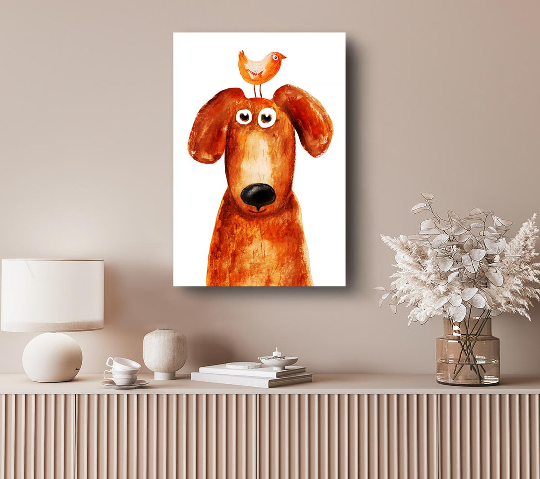 Picture of Wheres The Bird Dog Canvas Print Wall Art