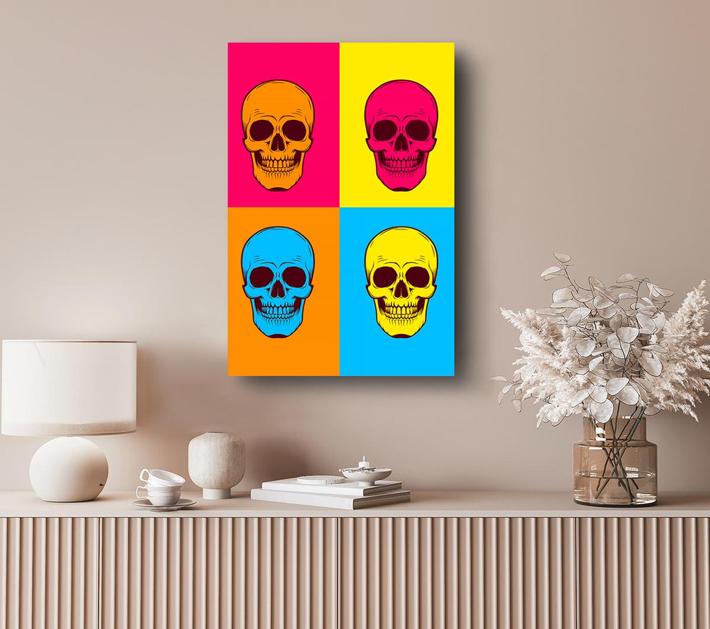 Picture of Funky Skulls Canvas Print Wall Art