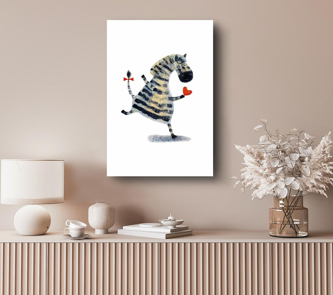 Picture of Dancing Zebra Love Canvas Print Wall Art