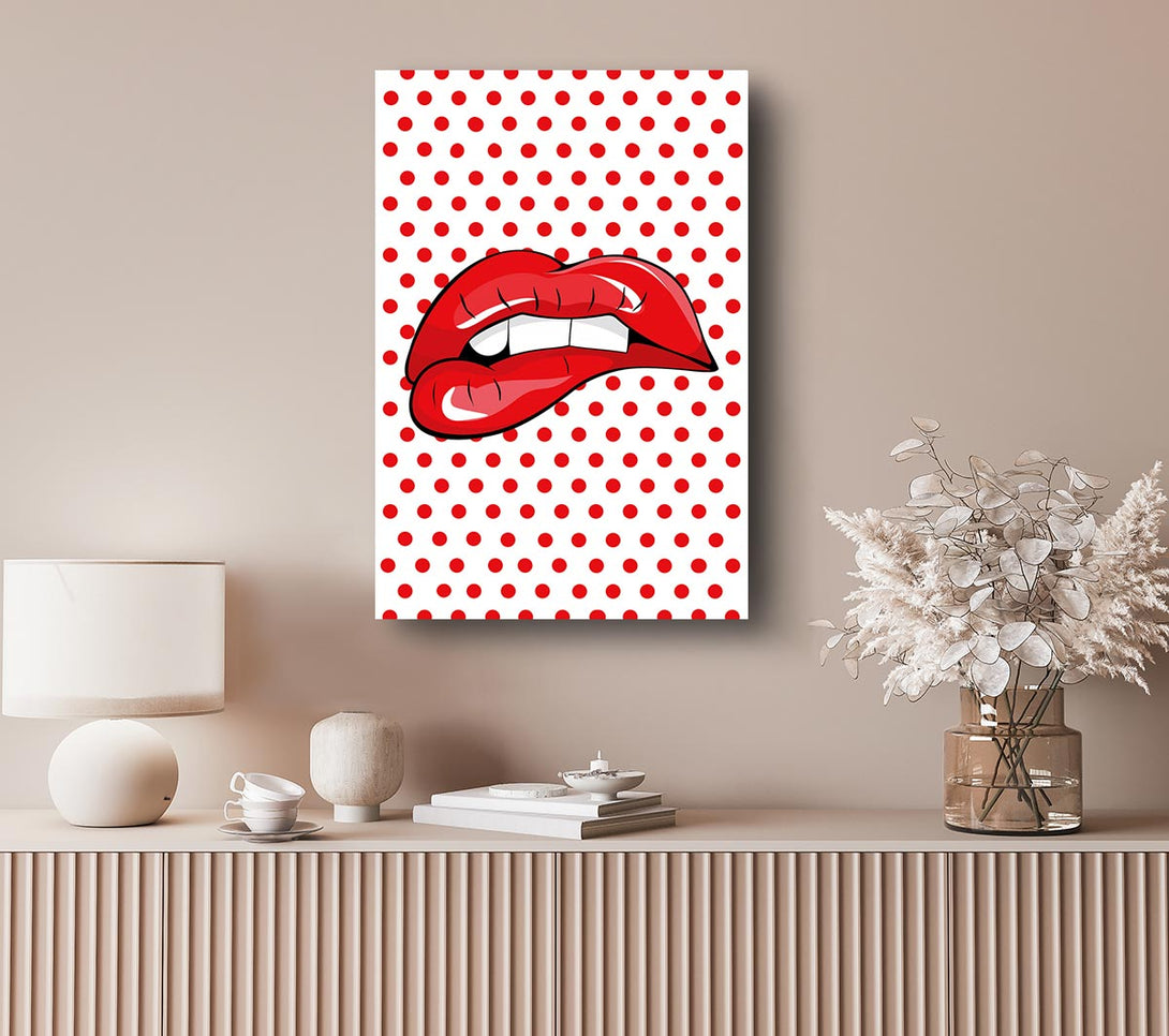 Picture of Red Lips 1 Canvas Print Wall Art