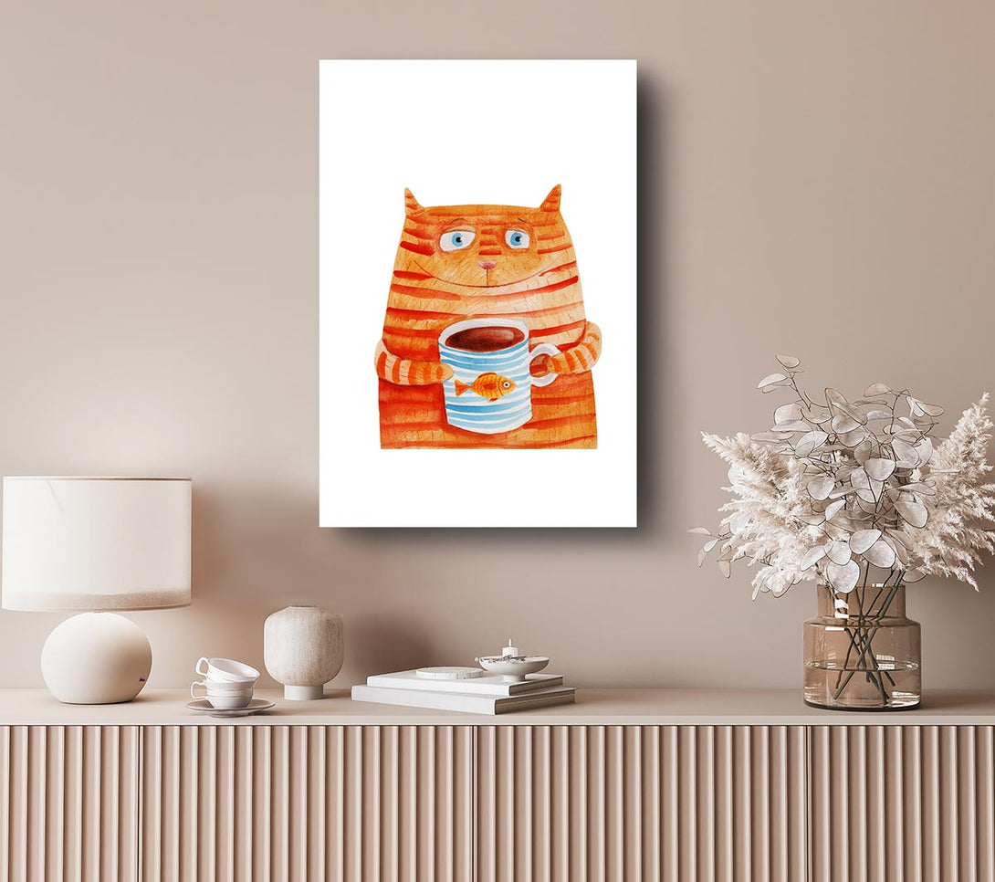 Picture of Tom Cat Drink Canvas Print Wall Art