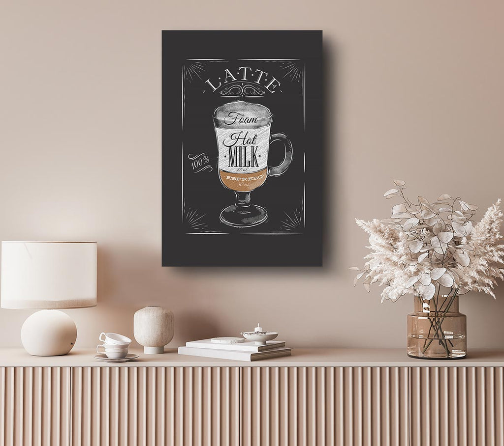 Picture of Latte Coffee 1 Canvas Print Wall Art