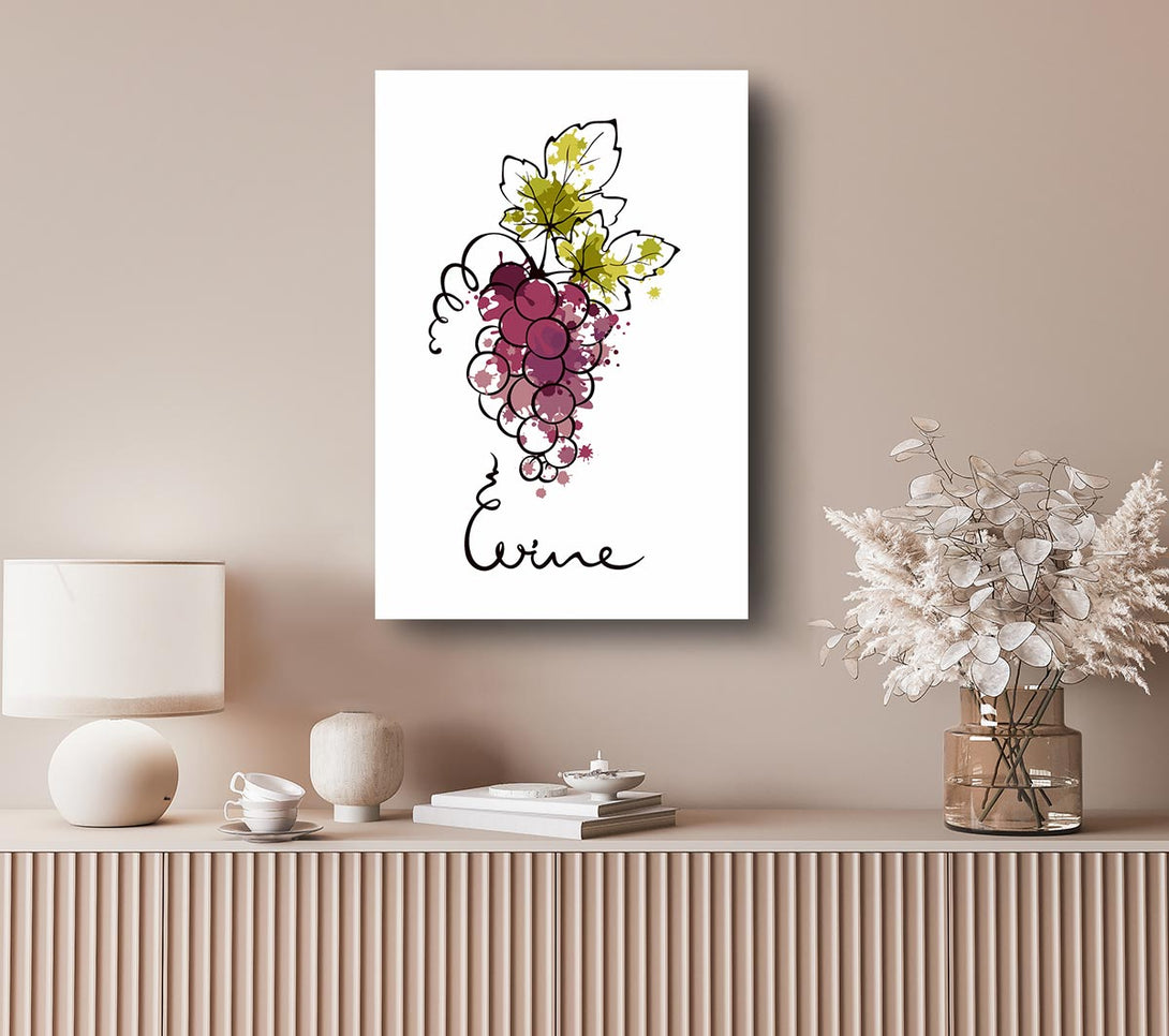 Picture of Red Wine From the Grape Canvas Print Wall Art