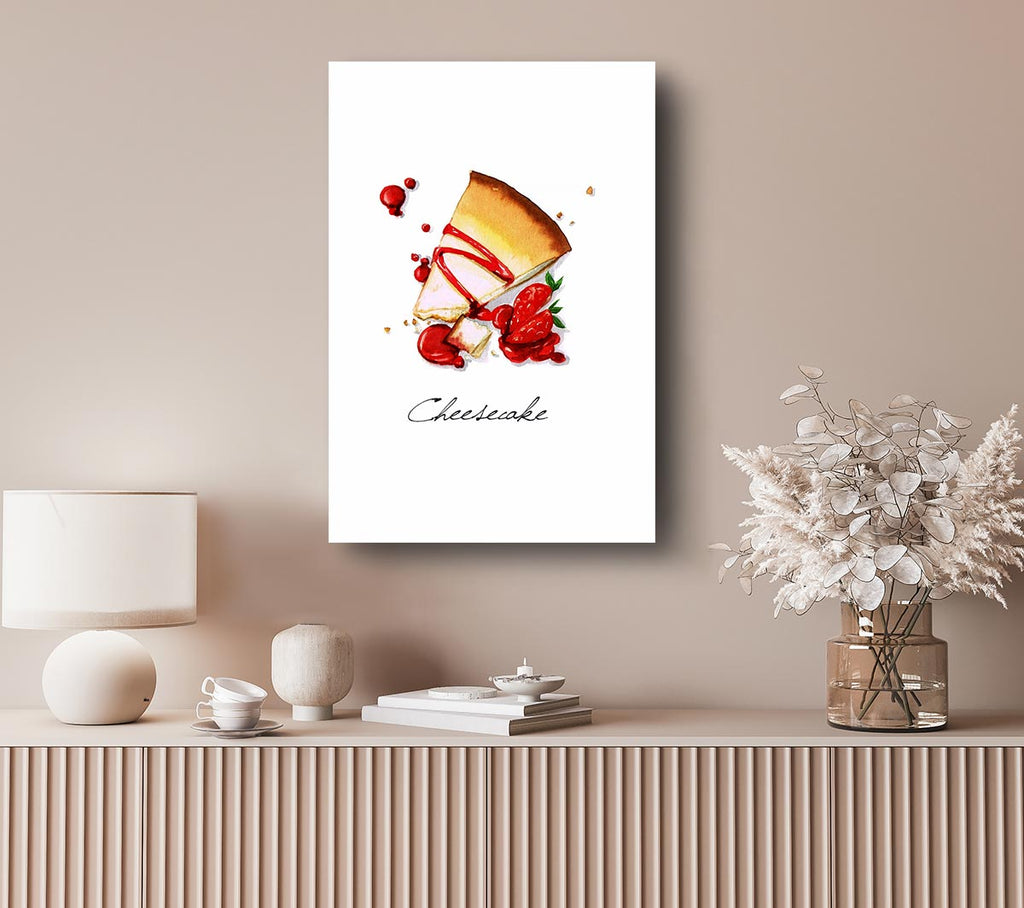 Picture of Strawberry Cheesecake Canvas Print Wall Art