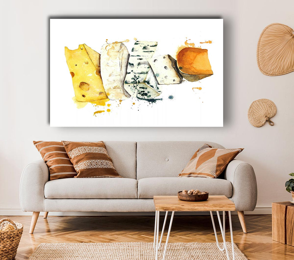 Picture of Cheese Selection Canvas Print Wall Art
