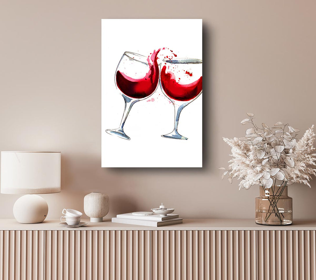 Picture of Red Wine Lovers Canvas Print Wall Art