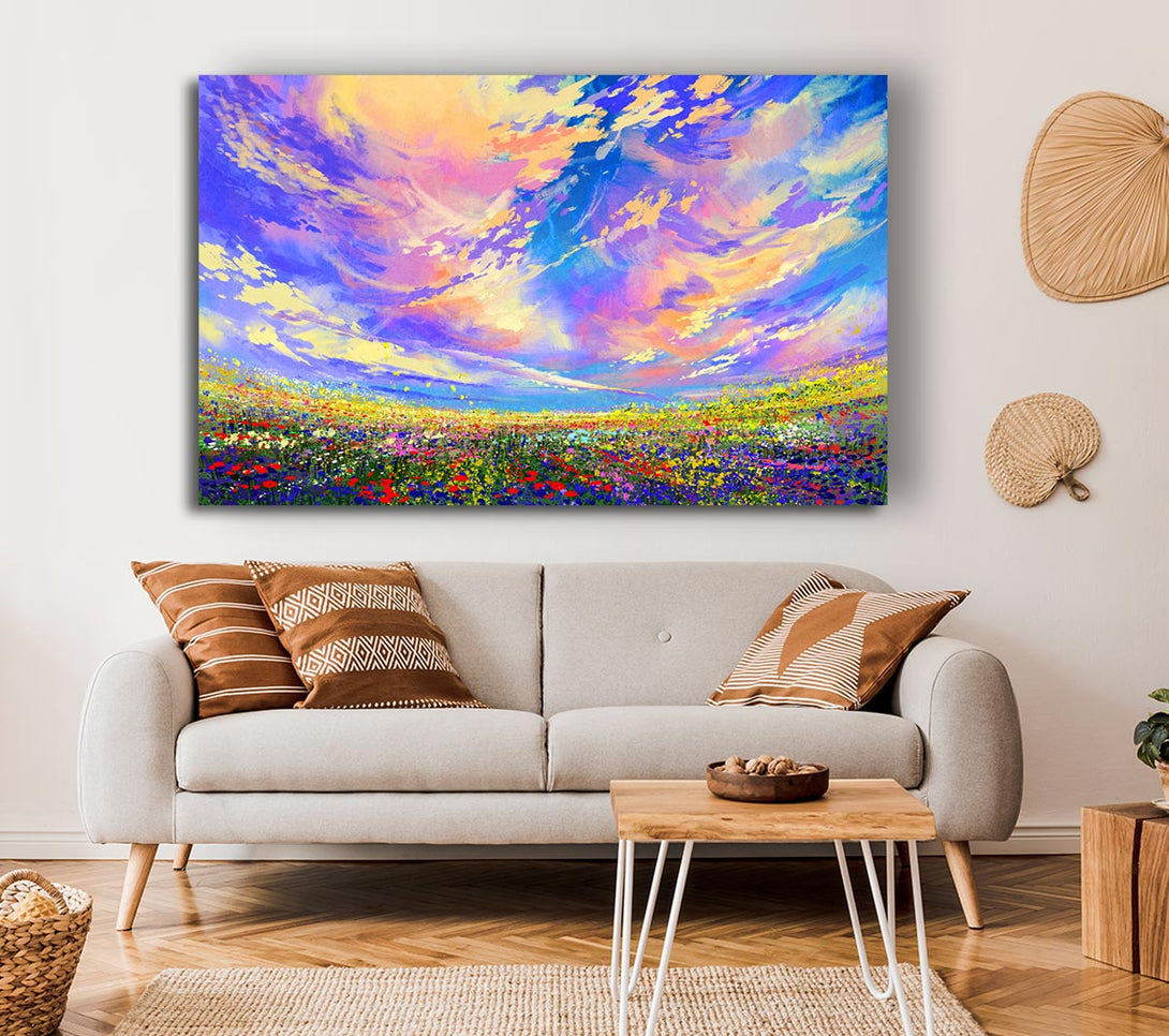 Picture of Rainbow Fields Canvas Print Wall Art