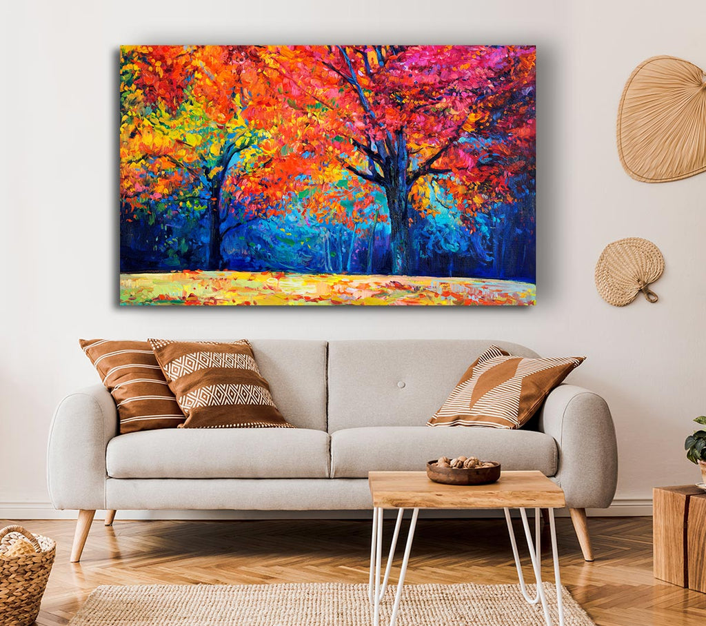 Picture of Magical Autumn Forest Canvas Print Wall Art