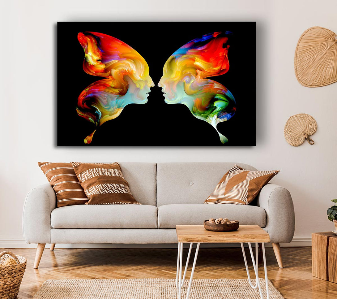 Picture of Butterfly Merge Canvas Print Wall Art