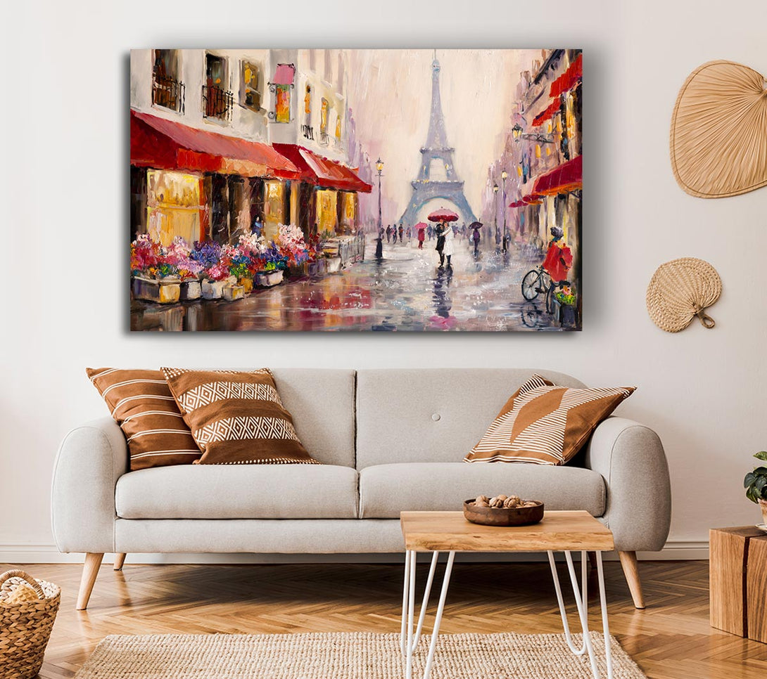  A Canvas Print of Paris Streets Canvas Wall Art