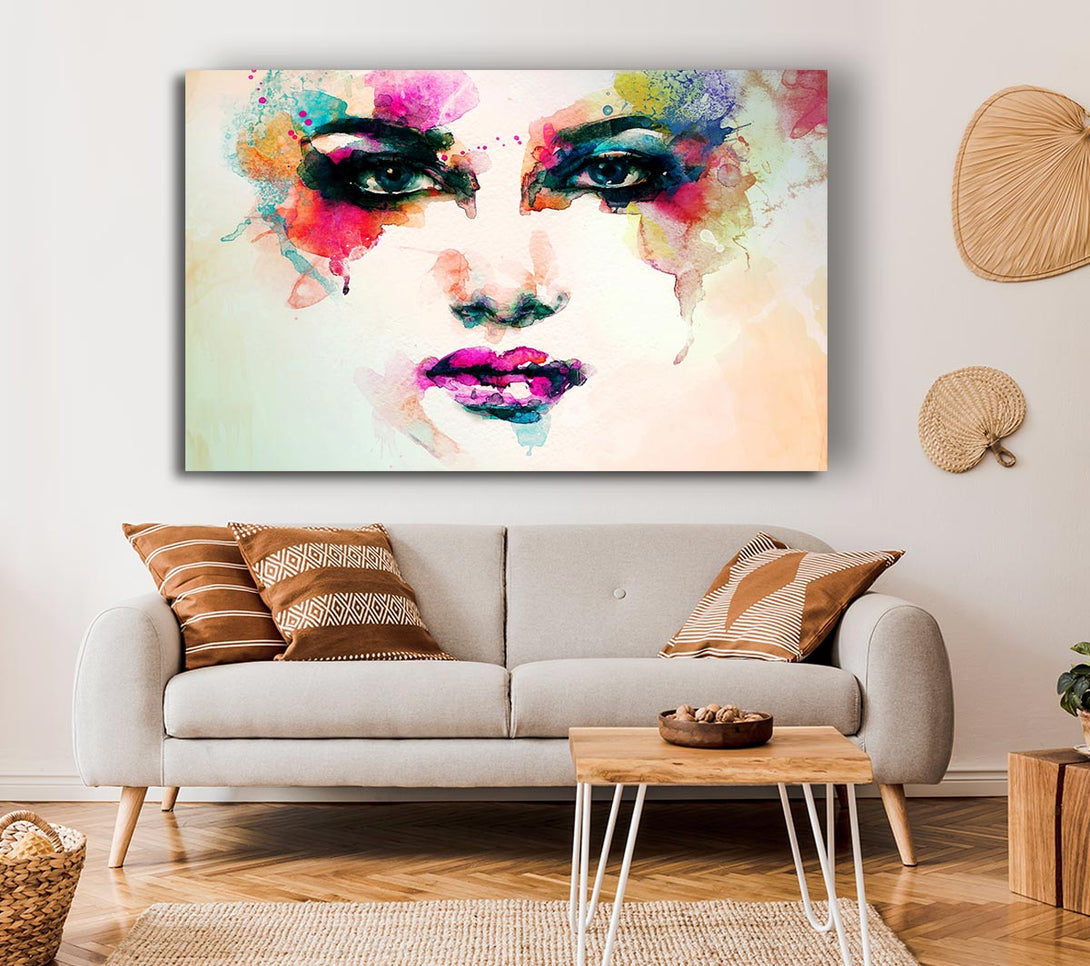  A Canvas Print of Rainbow Face Canvas Print
