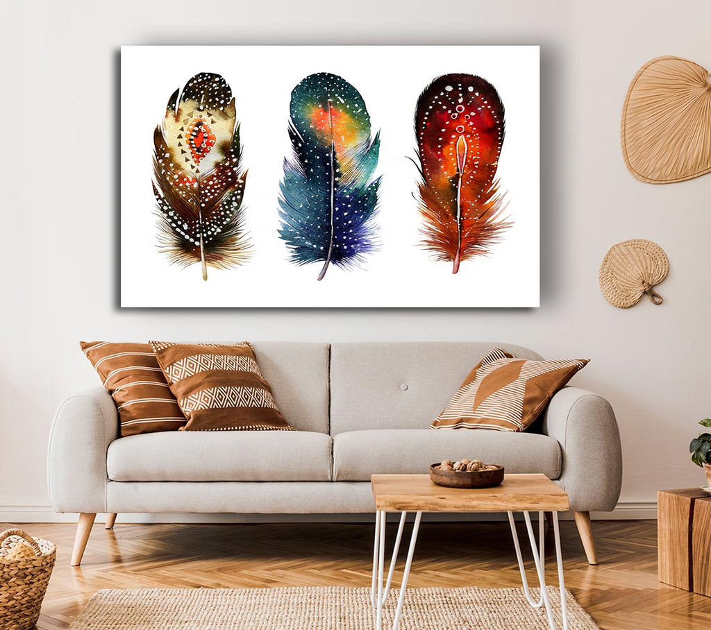 Picture of Indian Feathers Canvas Print Wall Art