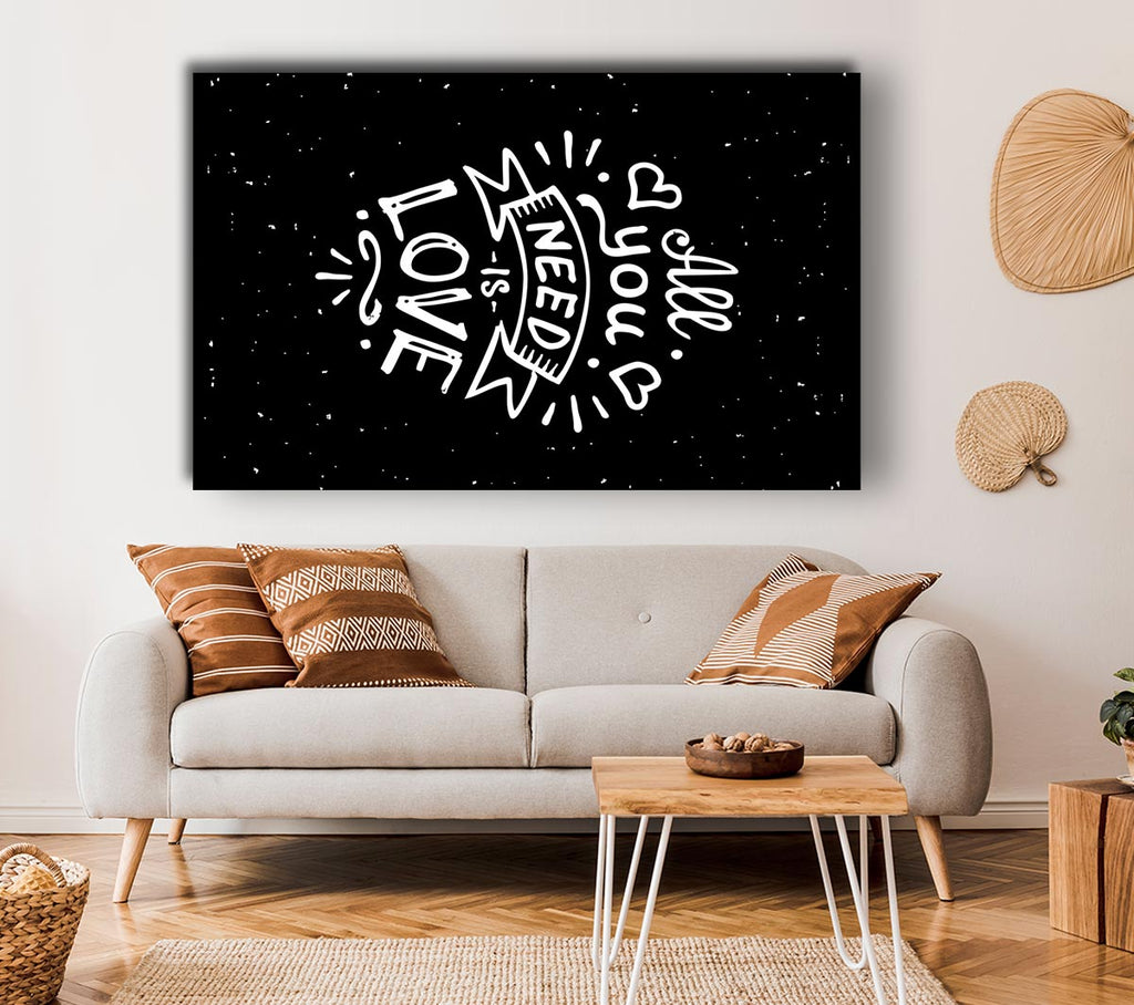 Picture of All You Need Is Love 1 Canvas Print Wall Art