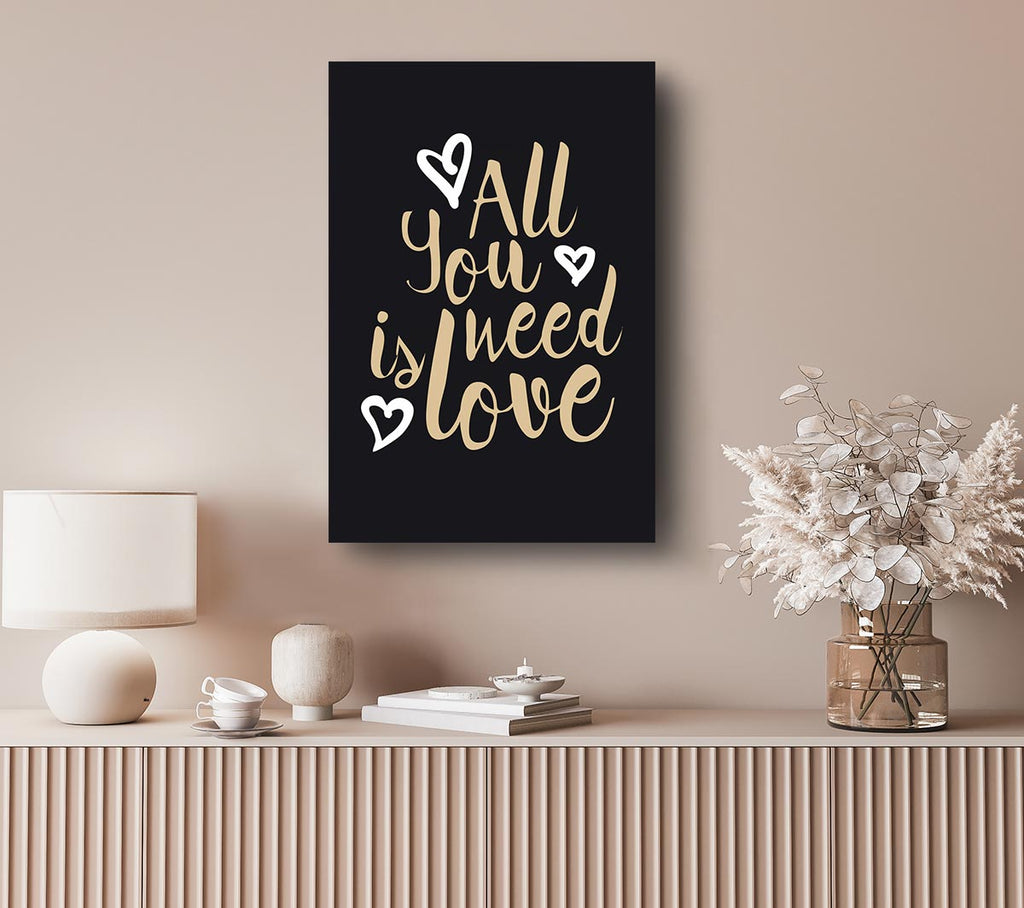 Picture of All You Need Is Love 2 Canvas Print Wall Art