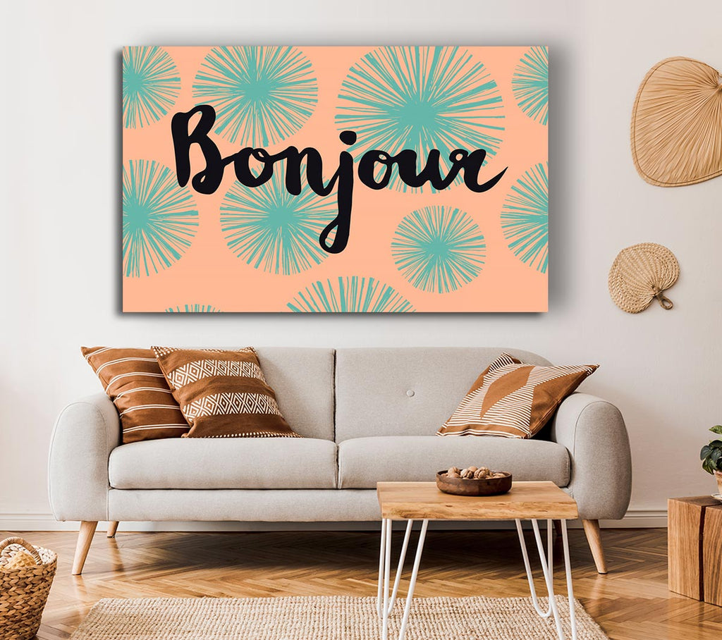 Picture of Bonjour 1 Canvas Print Wall Art