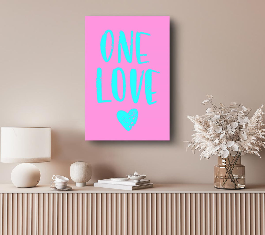 Picture of One Love Canvas Print Wall Art