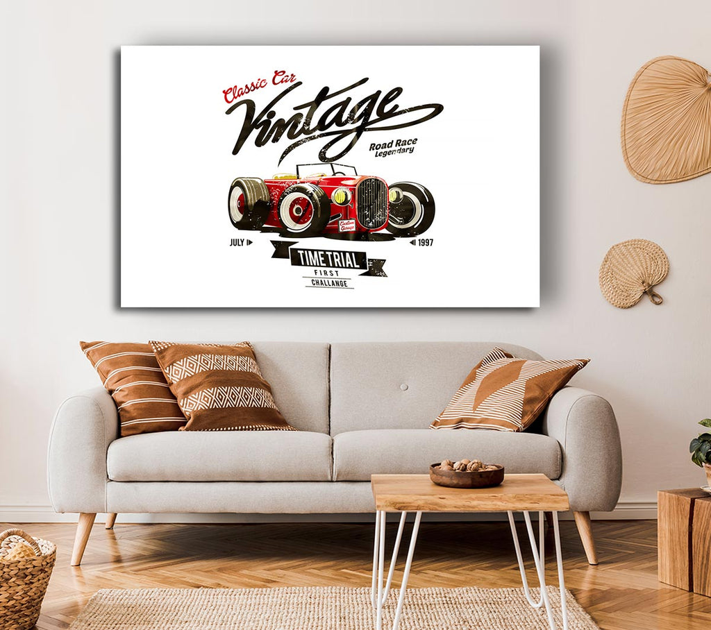 Picture of Vintage Road Race Canvas Print Wall Art
