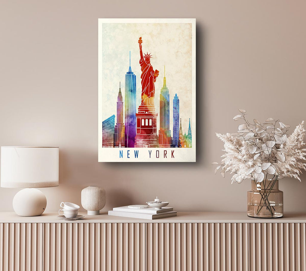 Picture of Rainbow New York Canvas Print Wall Art