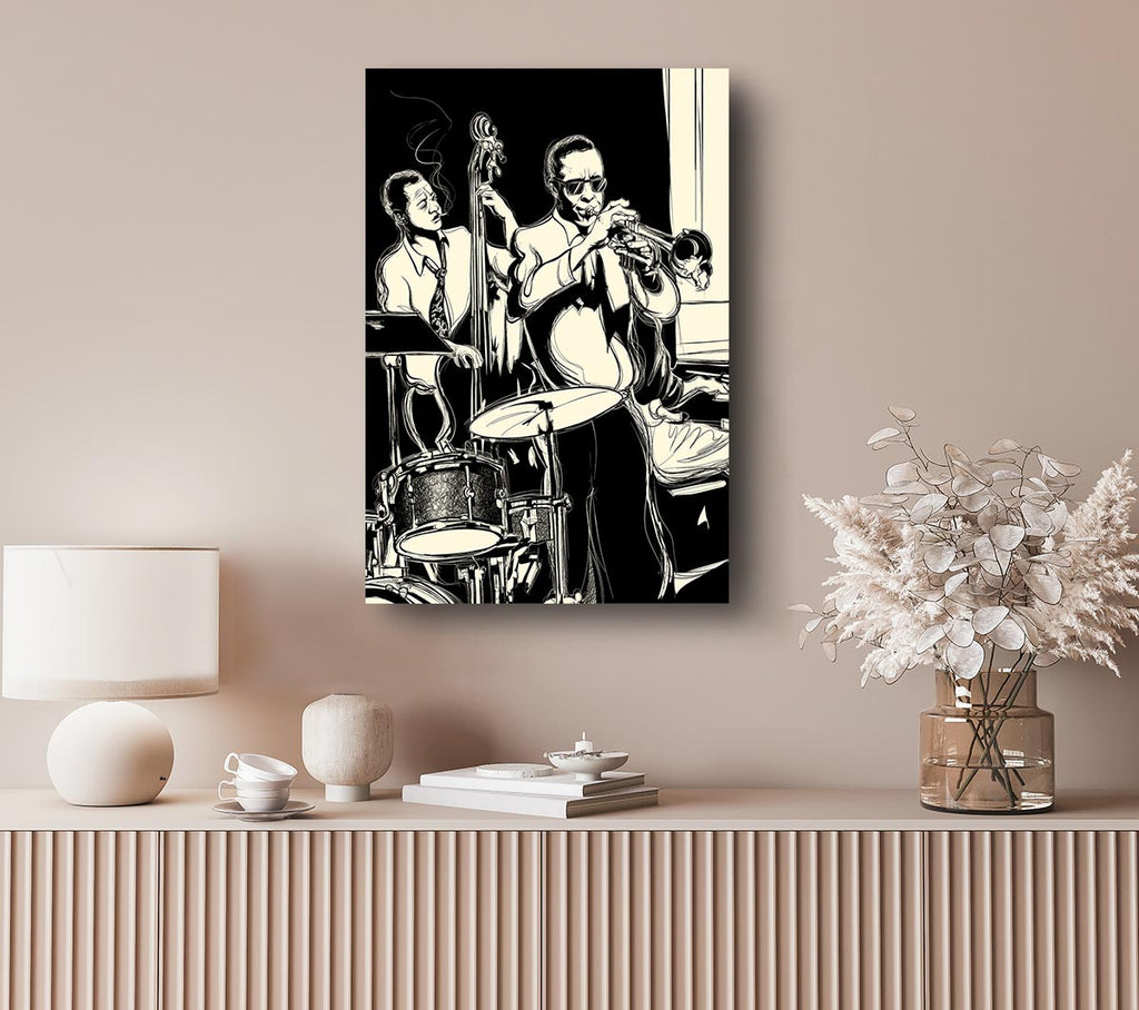 Picture of Blues Band Canvas Print Wall Art