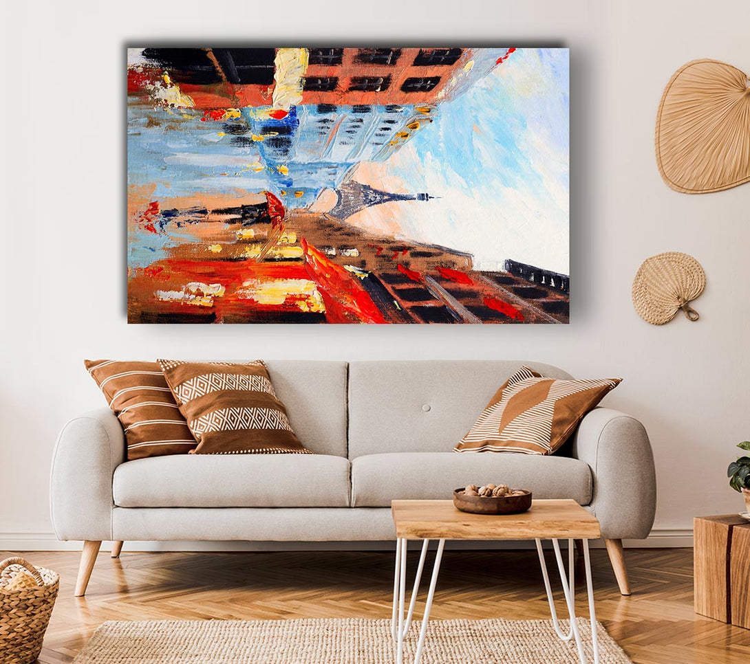  A Canvas Print of Eiffel Tower Streets 16 Canvas Wall Art