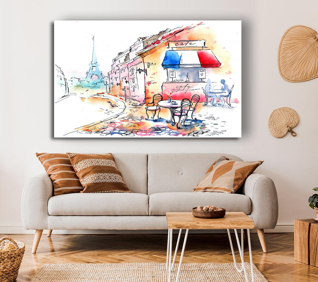 Picture of Eiffel Tower Streets 9 Canvas Print Wall Art