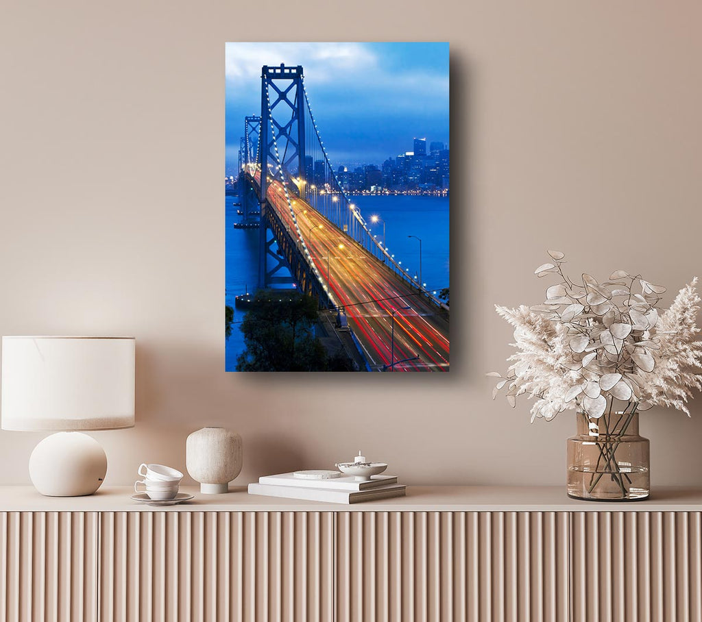 Picture of Golden Gate Bridge Blues Canvas Print Wall Art