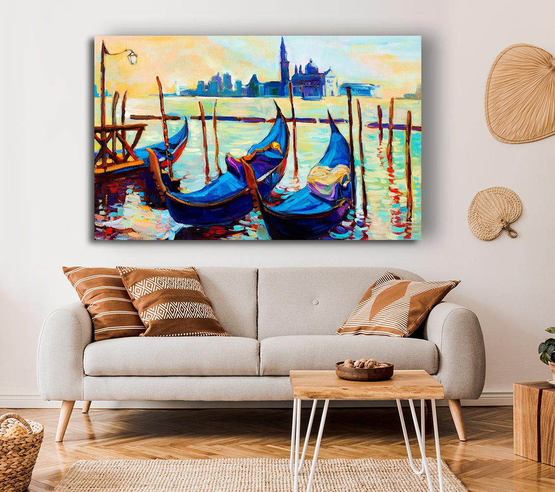  A Canvas Print of Gondola Line Up 1 Canvas Art