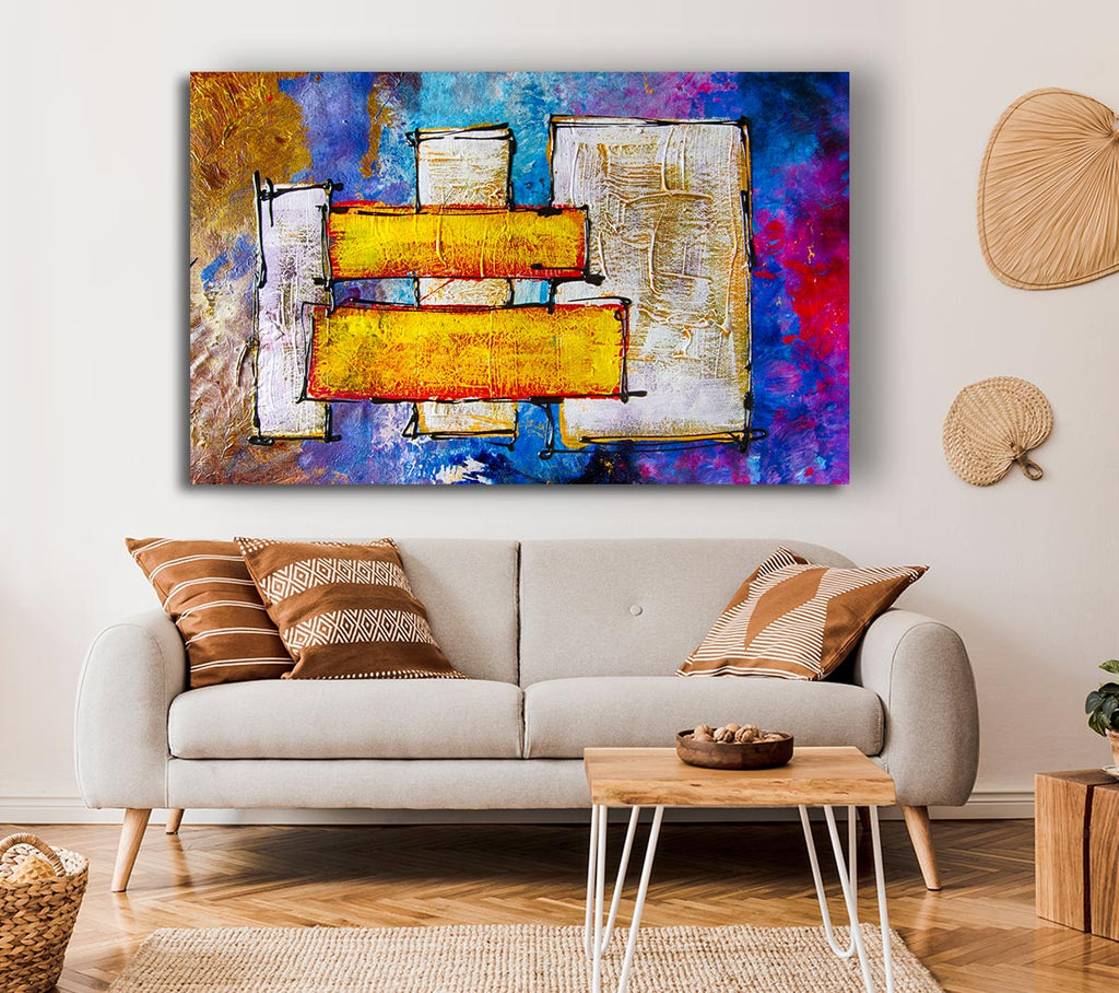 Picture of Blocks Of Gold Canvas Print Wall Art