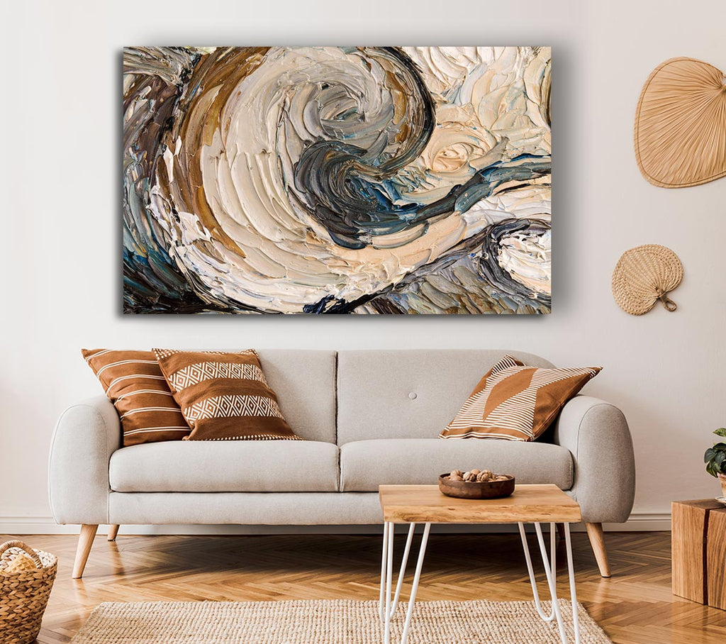 Picture of Chocolate Caramel Wave Canvas Print Wall Art