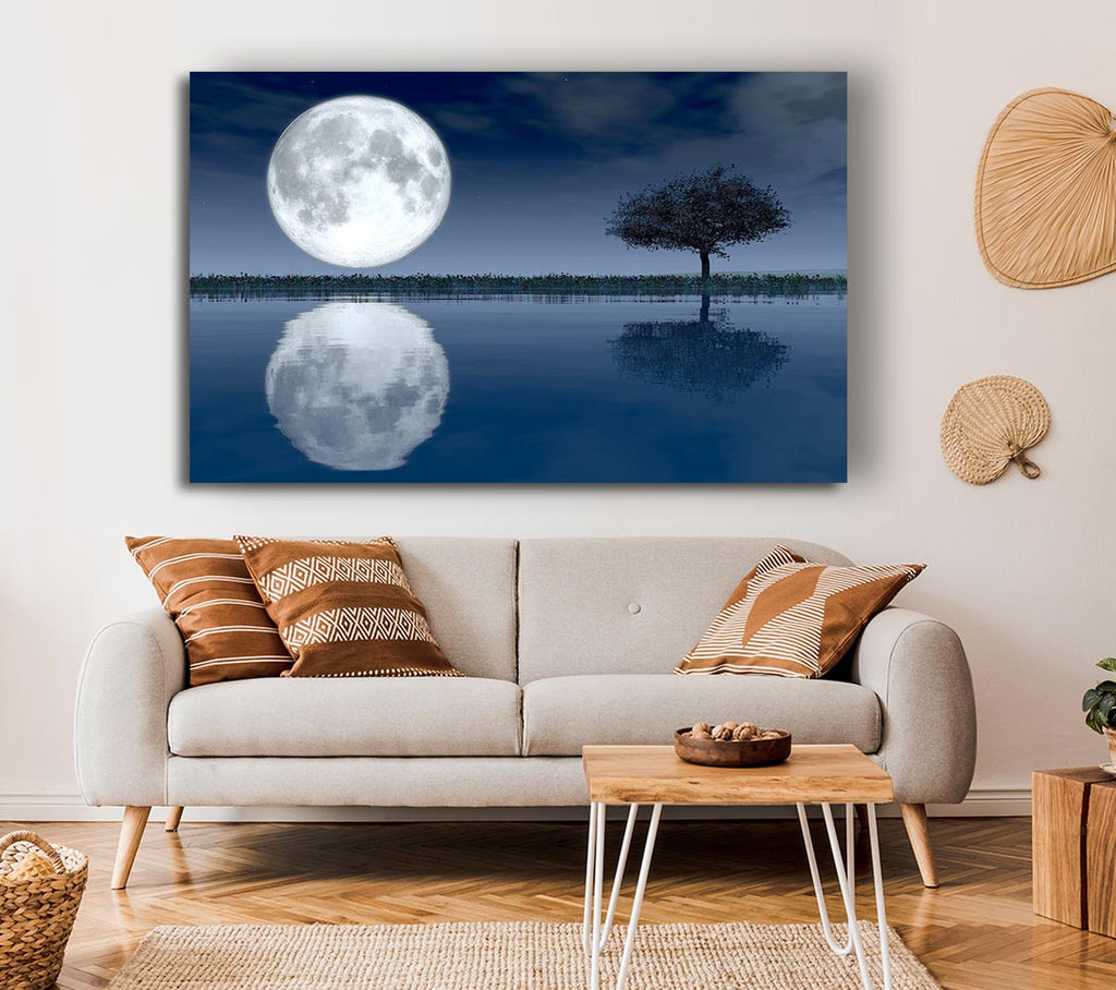 Picture of Moon Reflection Canvas Print Wall Art