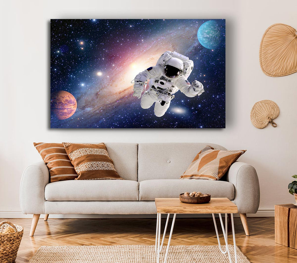 Picture of Spaceman In The Galaxy Canvas Print Wall Art