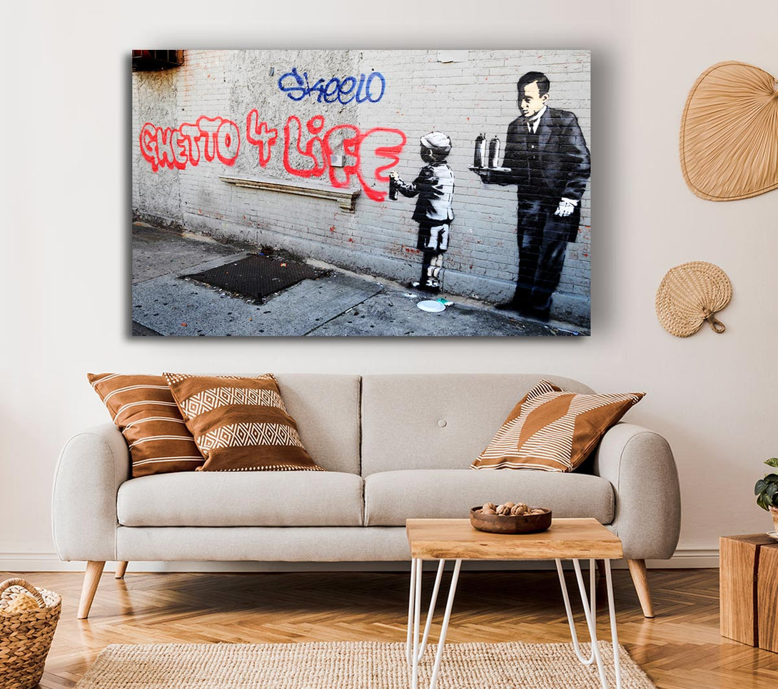 Picture of Ghetto for life Canvas Print Wall Art