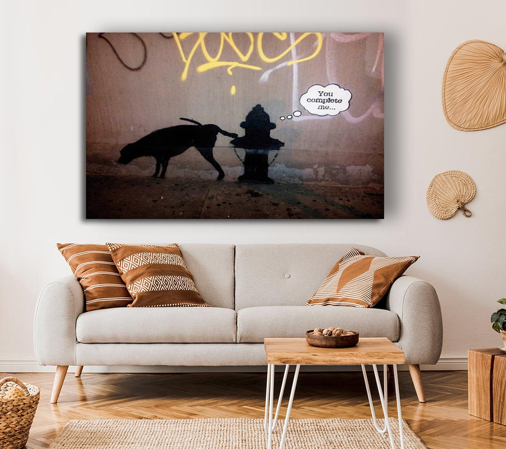 Picture of You Complete Me Canvas Print Wall Art