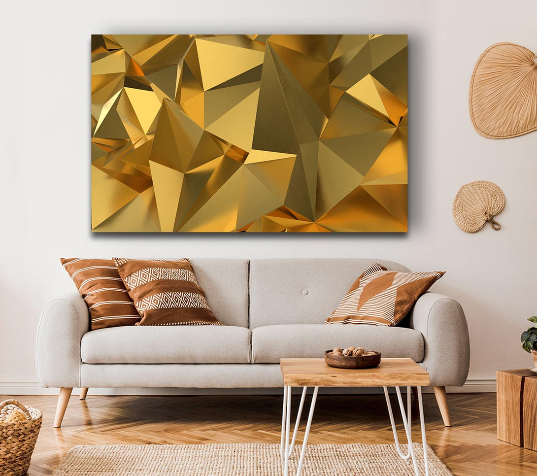 Picture of Gold Triangles closeup Canvas Print Wall Art