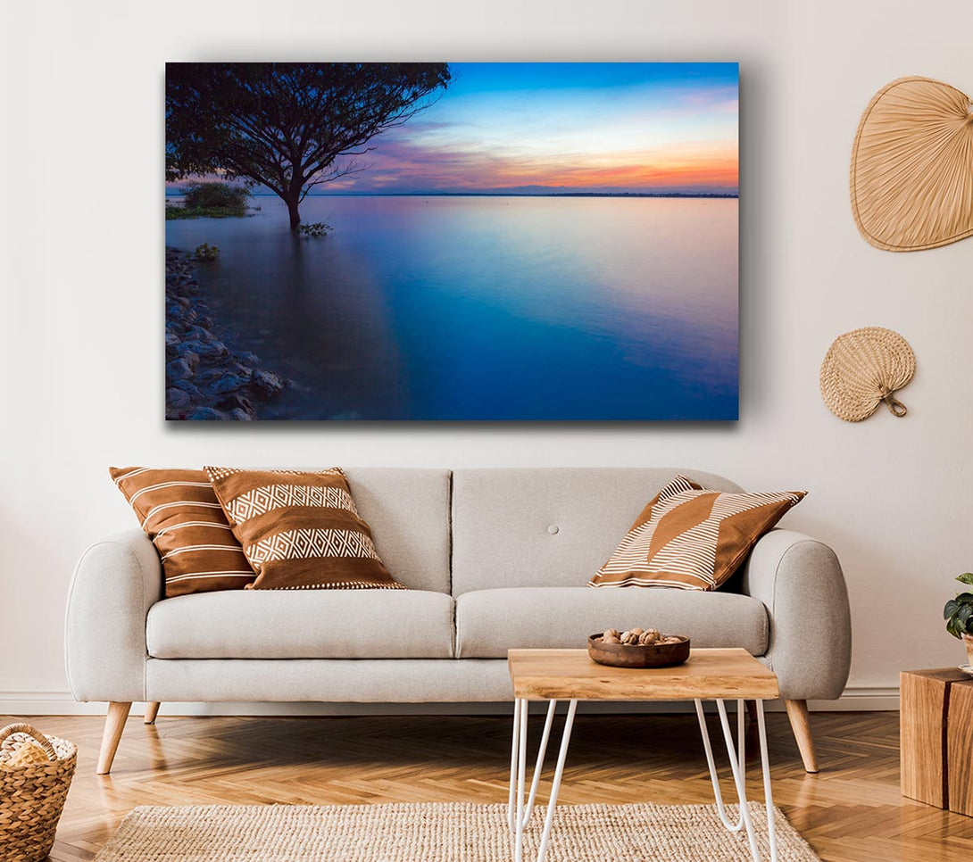 Picture of Tree in the river Canvas Print Wall Art