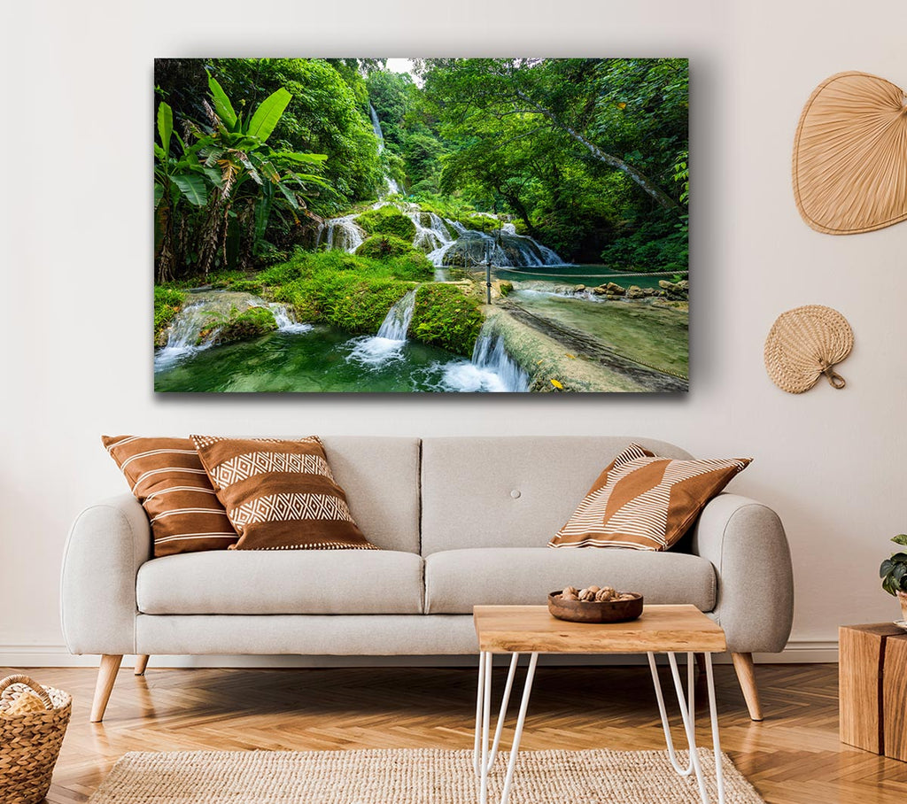 Picture of Green paradise mountain jungle Canvas Print Wall Art