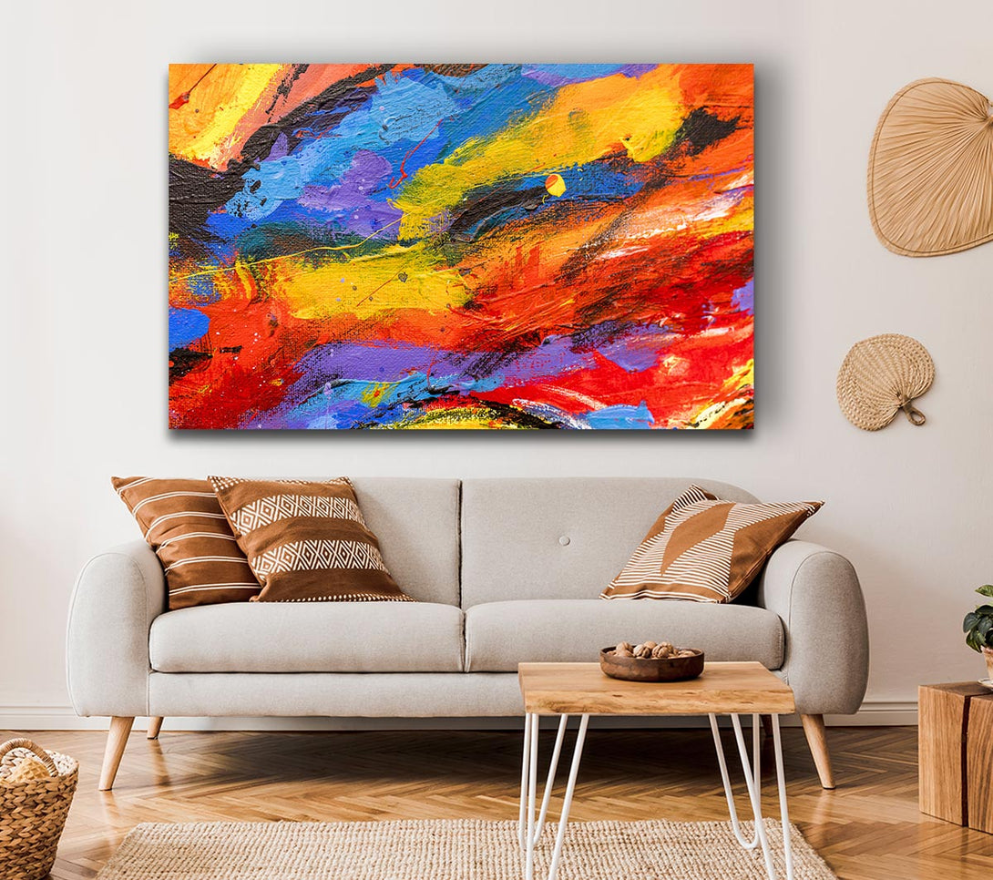 Picture of Oil painting Colour Splash Canvas Print Wall Art