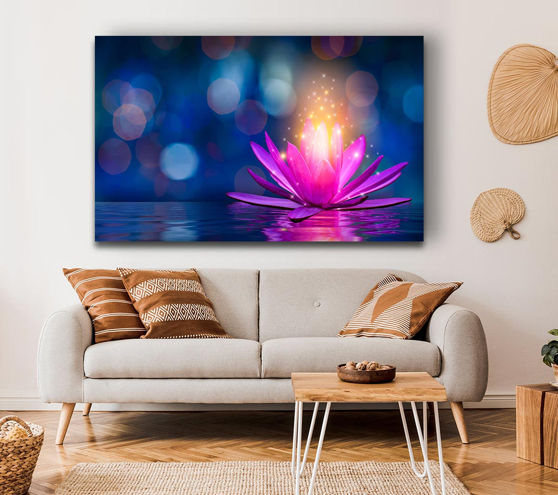 Picture of Spores of light from a lilly Canvas Print Wall Art