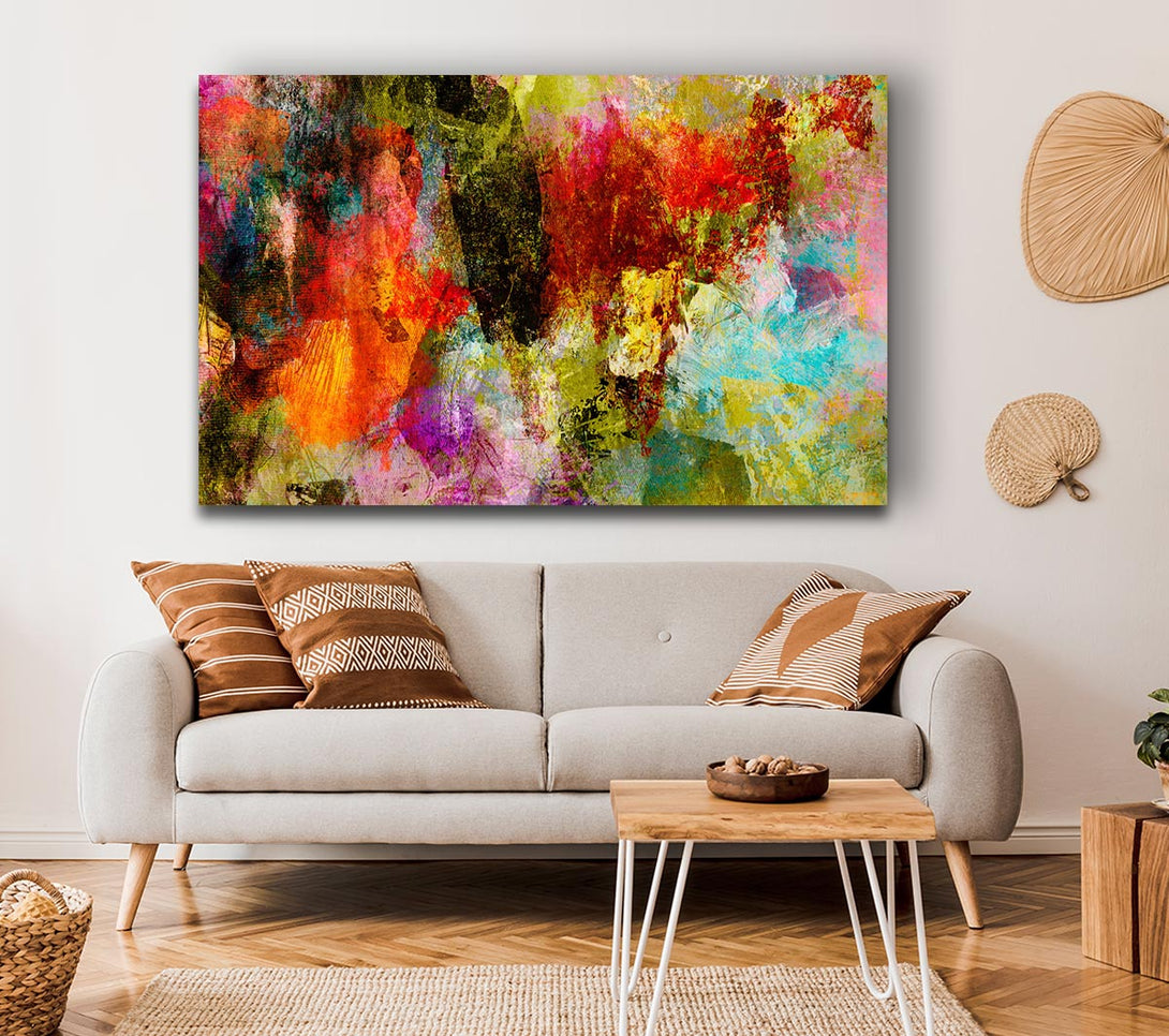 Picture of Splash of grunge colour Canvas Print Wall Art