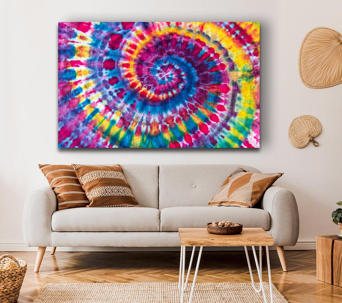 Picture of Spiral tie dye Canvas Print Wall Art
