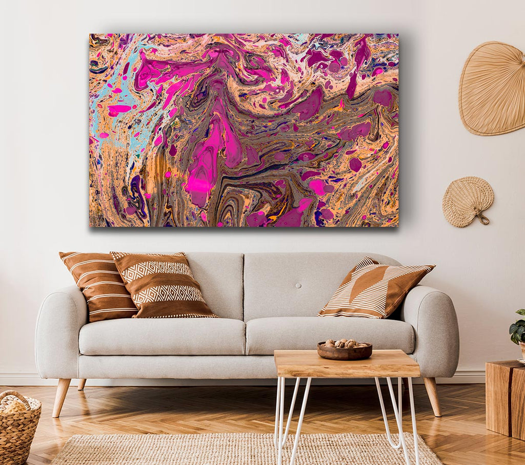 Picture of Oily Paint flows Canvas Print Wall Art