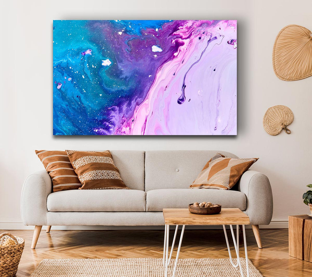 Picture of Colours mixing together Canvas Print Wall Art