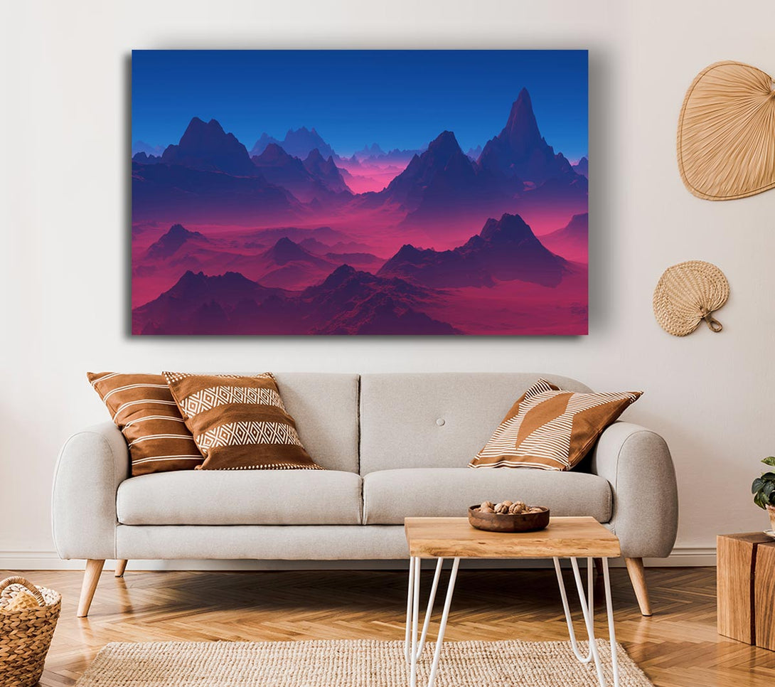 Picture of Red To Blue Horizon Canvas Print Wall Art