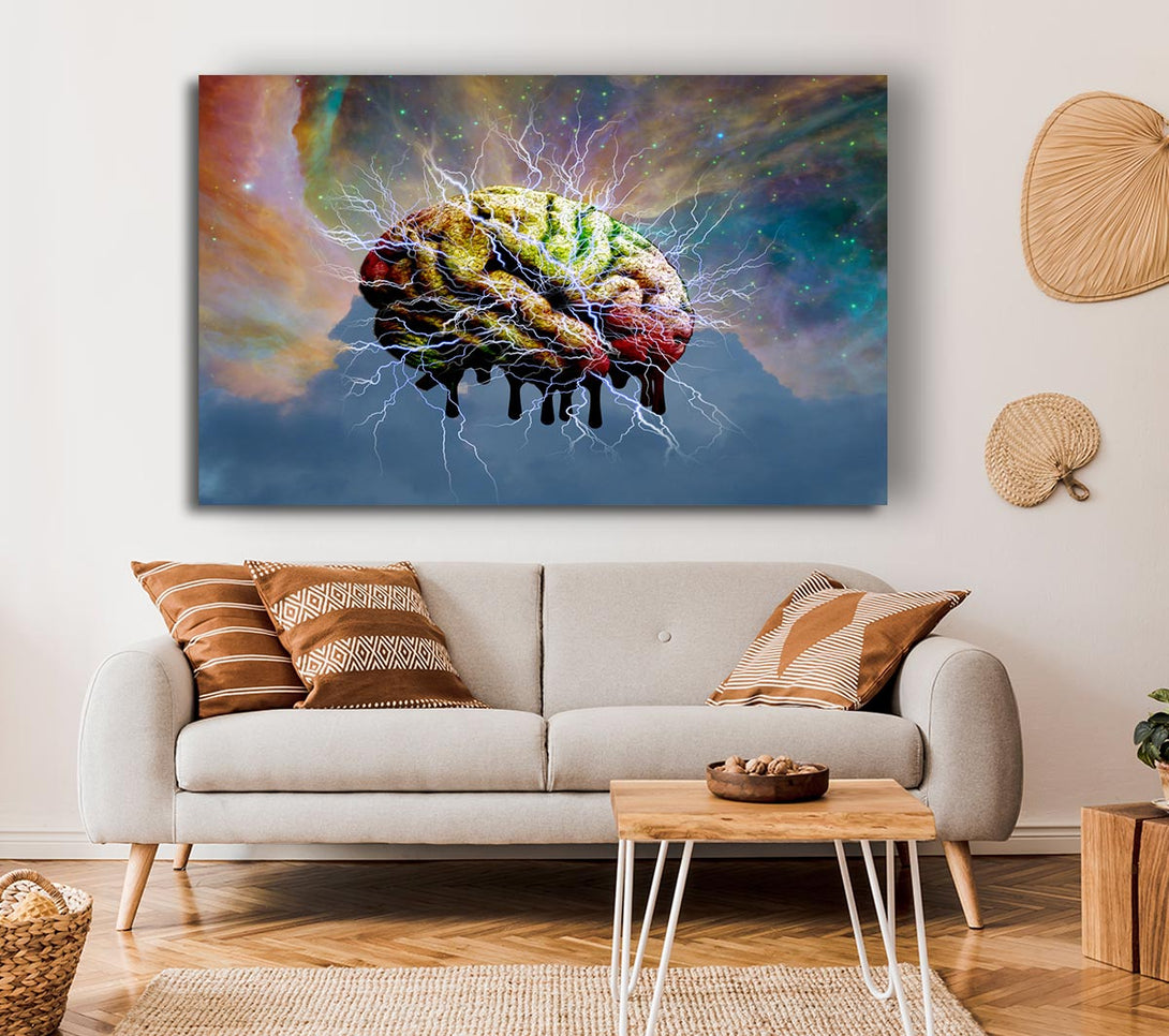  A Canvas Print of Brain Electricity Canvas Print
