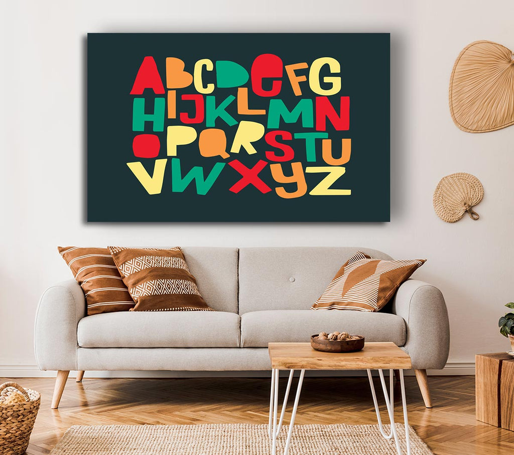 Picture of The Alphabet Modern Canvas Print Wall Art