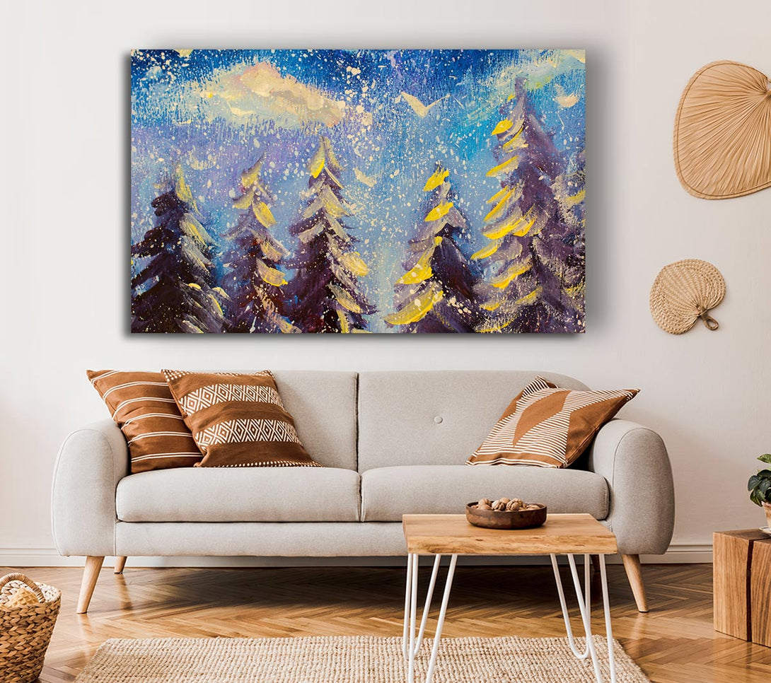 Picture of Christmas Trees Canvas Print Wall Art