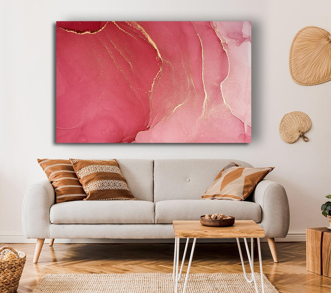 Picture of Rose And Red Glitter Canvas Print Wall Art